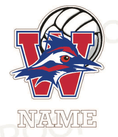 Volleyball Car Decal: Varsity