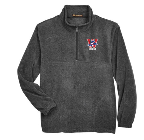 Girls Soccer 1/4 Zip Fleece Pullover - 2 color options