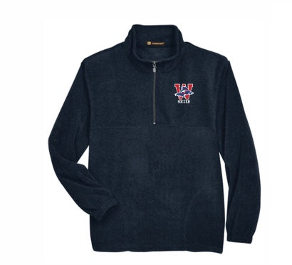Girls Soccer 1/4 Zip Fleece Pullover - 2 color options