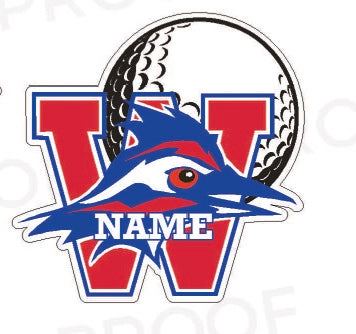 Boys Golf Car Decal: Varsity