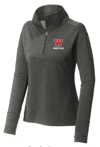 Wrestling Ladies 1/4 Zip Pullover Fleece - 2 colors available