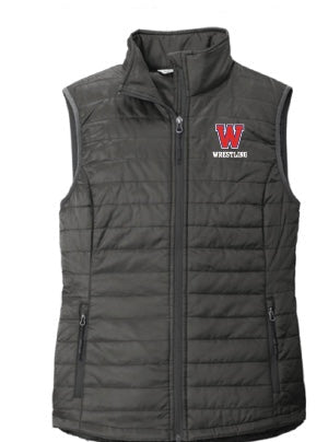 Wrestling Ladies' Puffer Vest- 3 colors available
