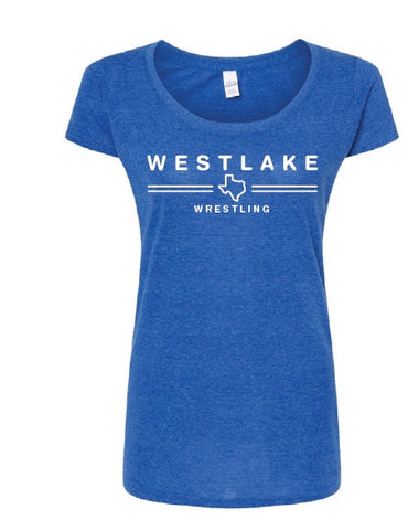 Wrestling Ladies Scoop Neck tee - 3 color options