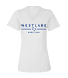 Wrestling Ladies V Neck tee -3 color options