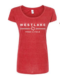 Boys Track and Field Ladies Scoop Neck tee - 3 color options