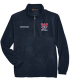 Softball  1/4 Zip Fleece Pullover -2 color options