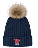 Girls Golf  Knit Beanie with Pom (2 colors)