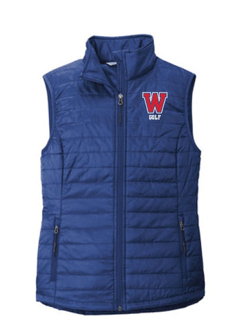 Boys Golf Ladies' Puffer Vest- 3 colors available