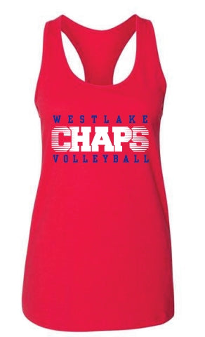 Volleyball racerback tank top- 2 color options